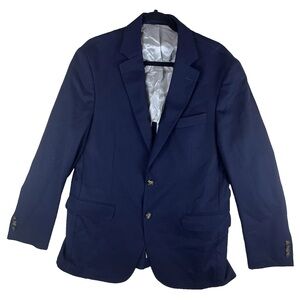 Loro Piana Granger Owings Wool Black 40R Half Lined Blazer Jacket Twister Notch